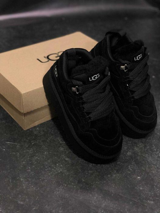 Черные зимние кроссовки UGG Lowmel на меху по супер цене