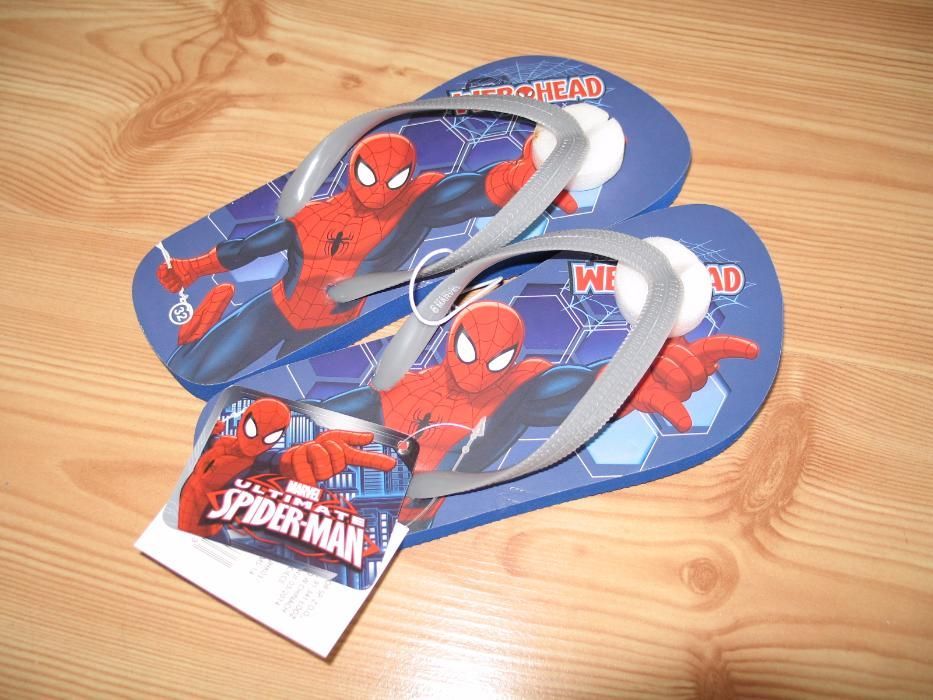 nowe klapki na basen, Spiderman, r.32