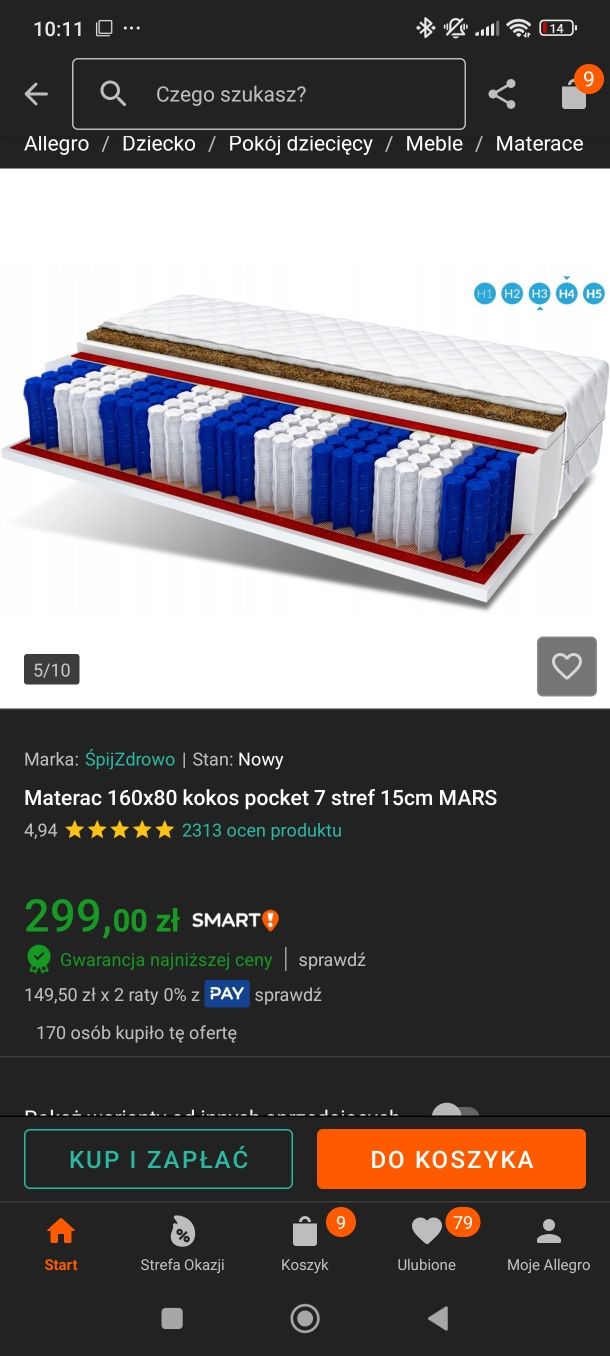 Sprzedam łóżko dziecięce z materacem