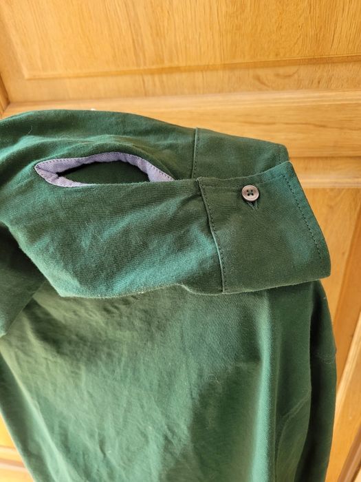 MASSIMO  DUTTI T-shirt longsleeve,męski, rozm. L-XL ,zielony,STAN BDB.