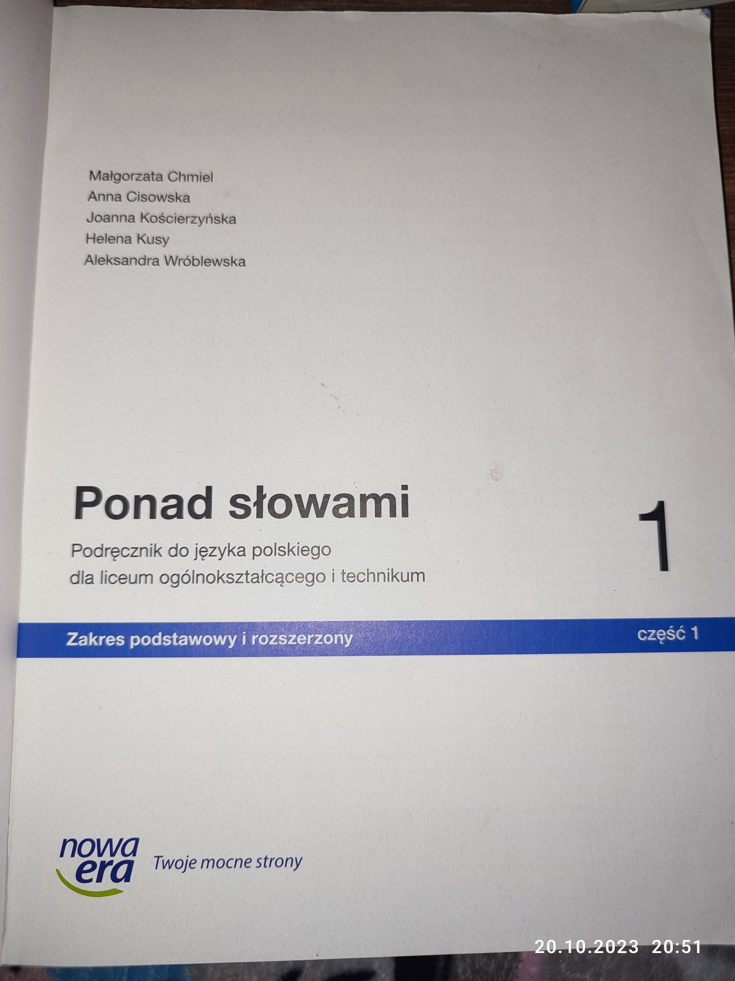 Język polski 1 Podręcznik dla liceum i technikum