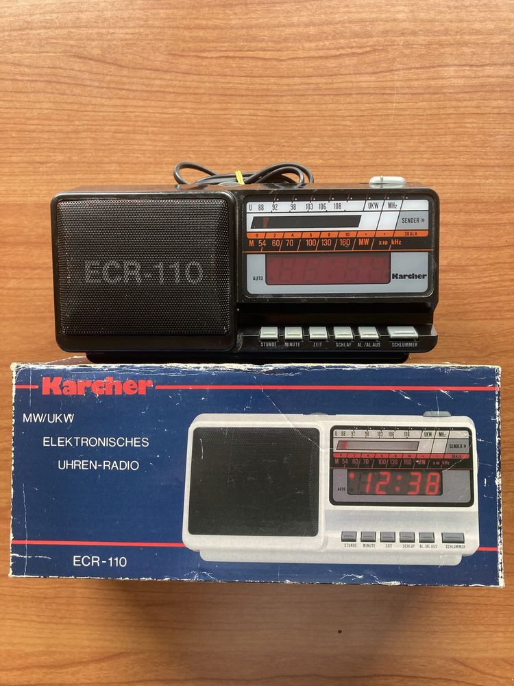 Radiobudzik Karcher ECR-110 z epoki