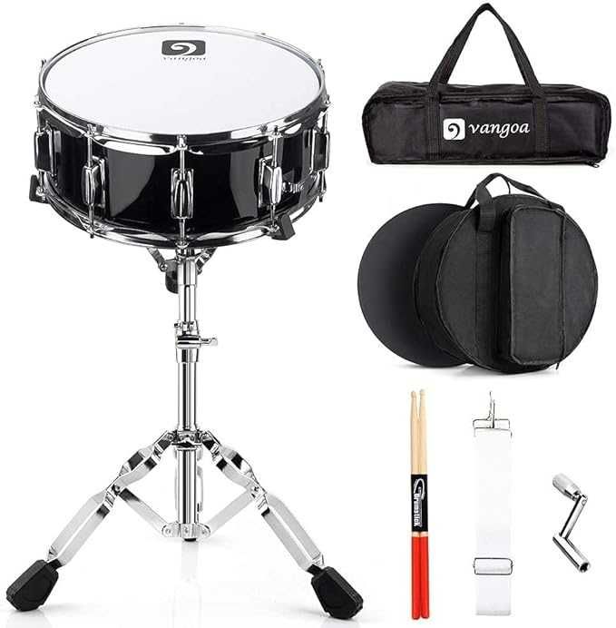 Vangoa 14-calowy zestaw werbla ze stołkiem bębnowym Vangoa