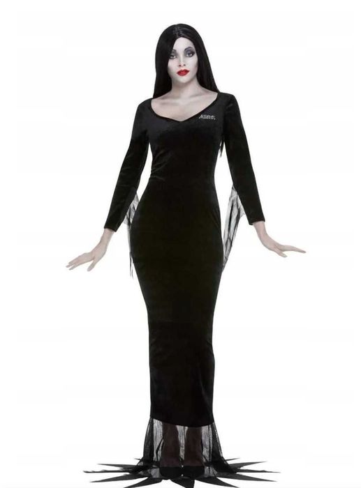 Addams Morticia Halloween strój.