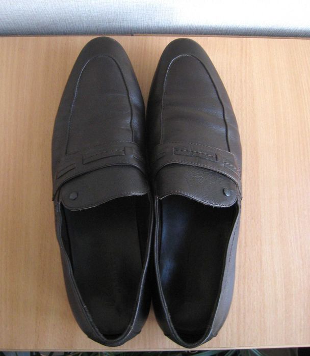 Туфли мужские кожаные коричневые 44 размер, скорее всего на узкую ногу