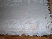 OBRUS / NARZUTA 220x240 hand made bawełna 100% SZYDEŁKO +gratis
