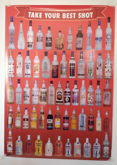 Cartaz de marcas de vodka Take your best shot