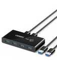 UGREEN Przełącznik USB 3.0 2 w 4 z Kablowymi Połączeniami