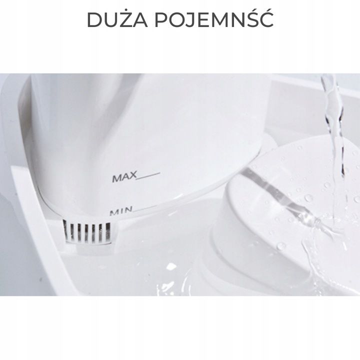 Poidełko Miska Poidło Cicha Fontanna Dla Kota Psa 1,8l Led