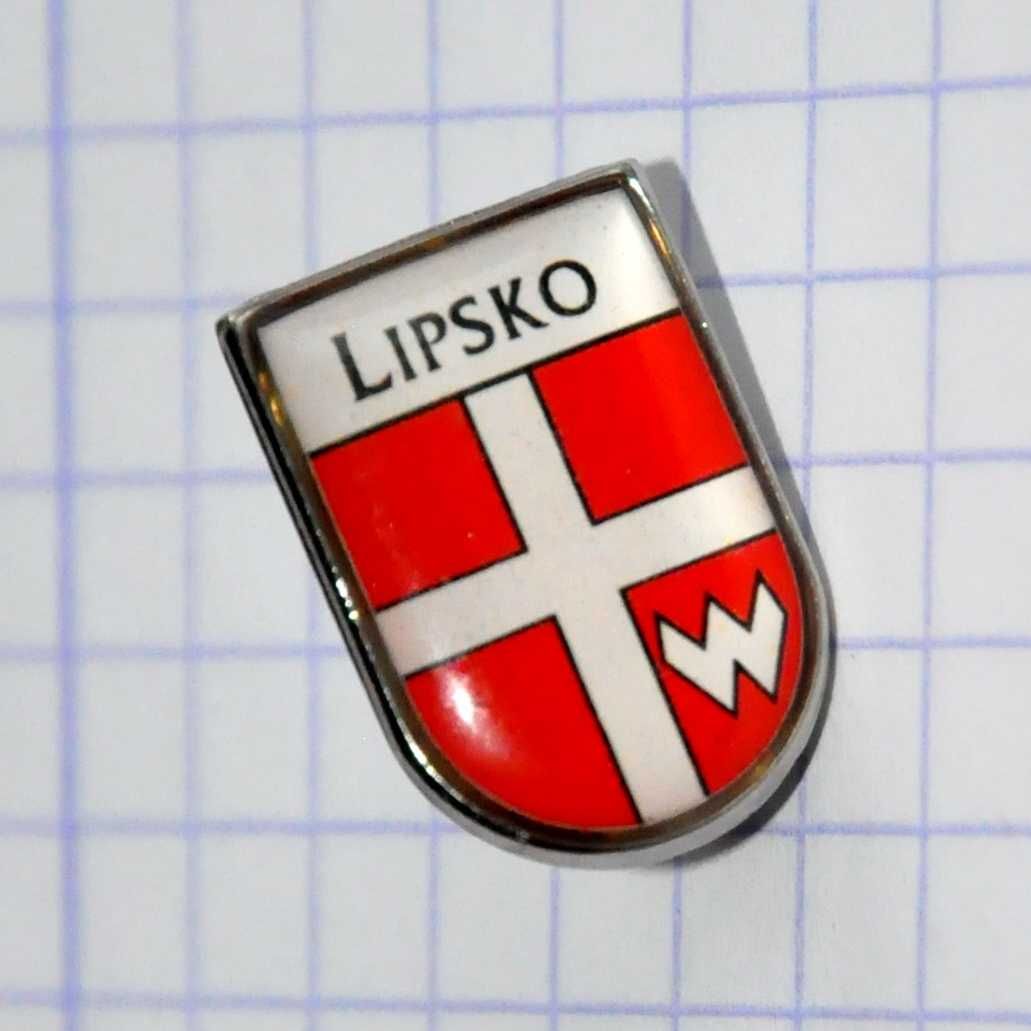 LIPSKO - odznaka, pin, pins, przypinka herb miasta
