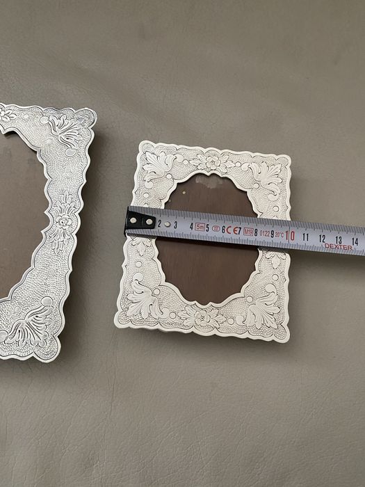 Conjunto de 2 molduras em prata muito antigas - 244gr de prata
