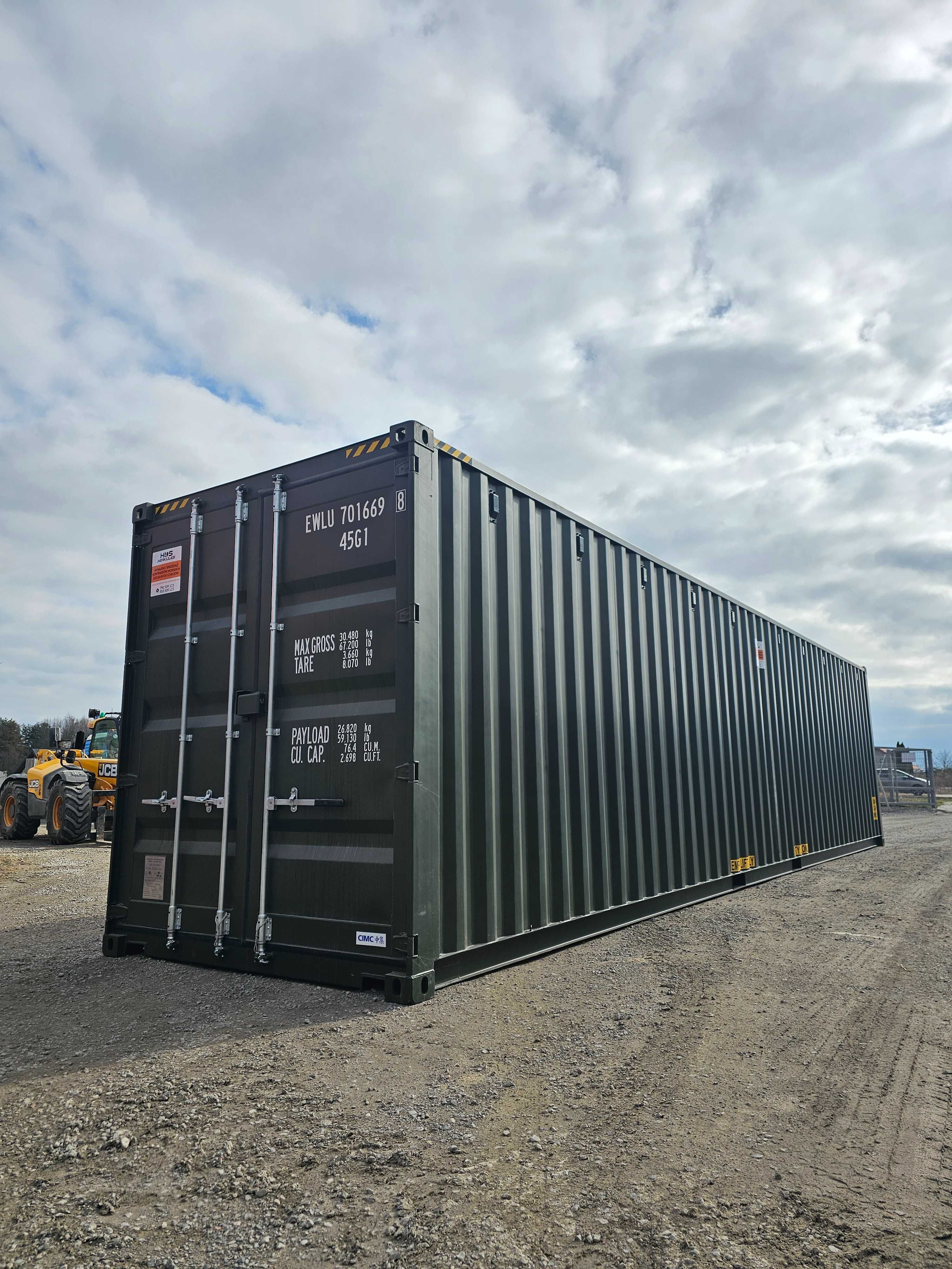 Kontener morski, oceaniczny, magazynowy 40’ ONE WAY NOWY 2025 r. + HDS