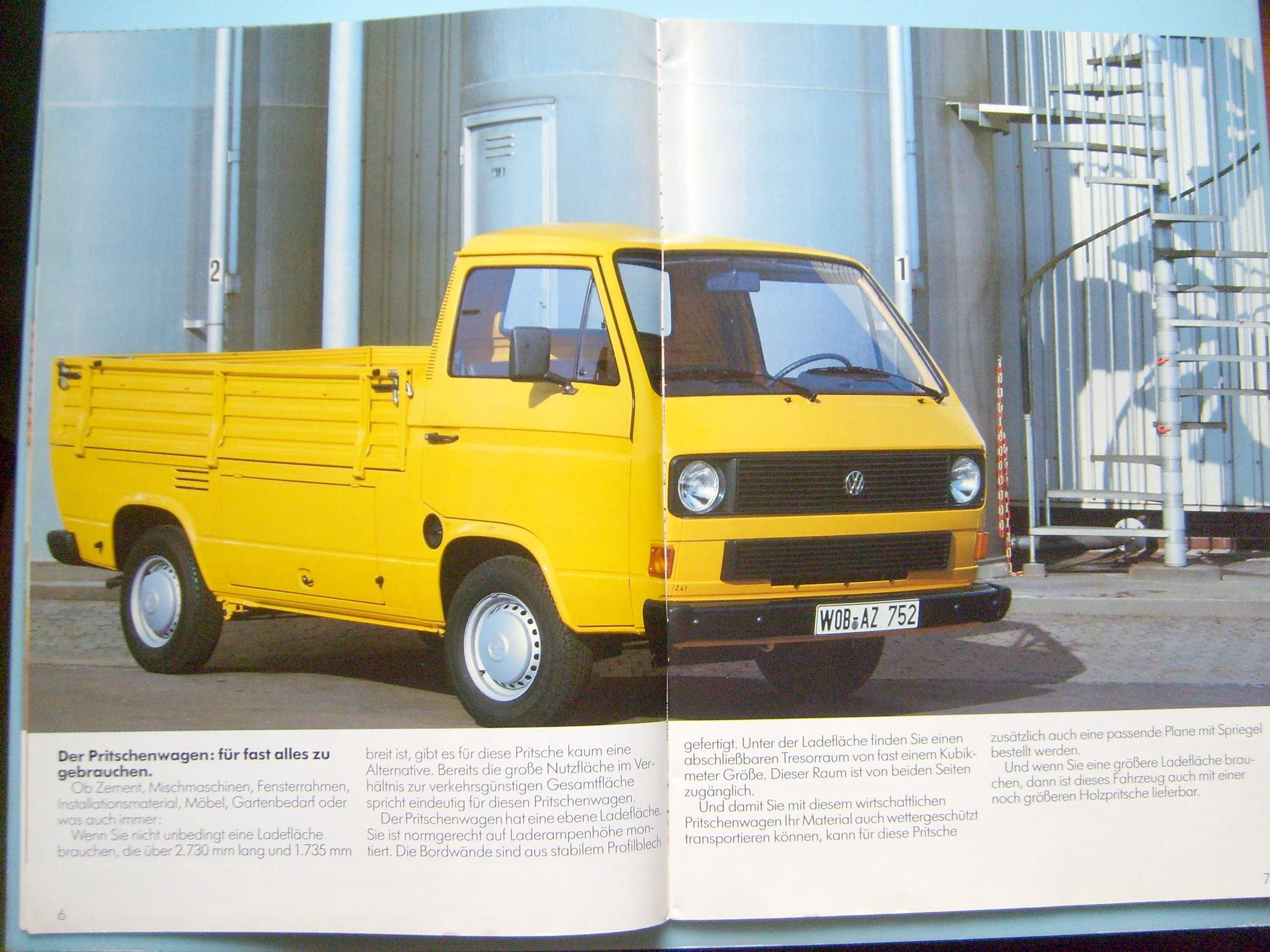 Volkswagen T3 '83 Transporter Bus Kombi Caravelle prospekt 42 str. BDB