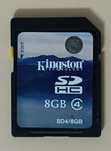karta pamięci Kingston SDHC 8GB Class 4 (SD4/8GB)