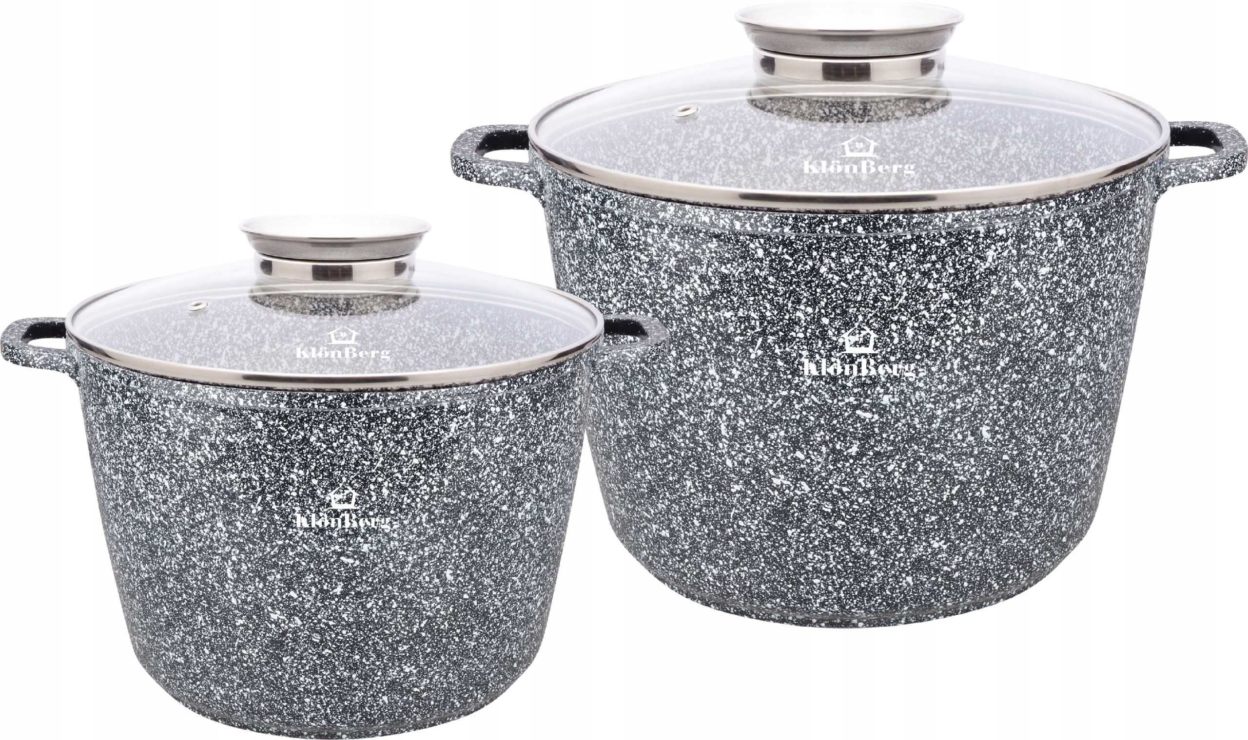 Zestaw garnków 4 el. KlönBerg KB3910 Indukcja, granitowa z pokrywka
