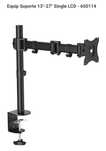 Suporte braço secretária c/ inclinação / rotação p/ 1 monitor 13”-27”