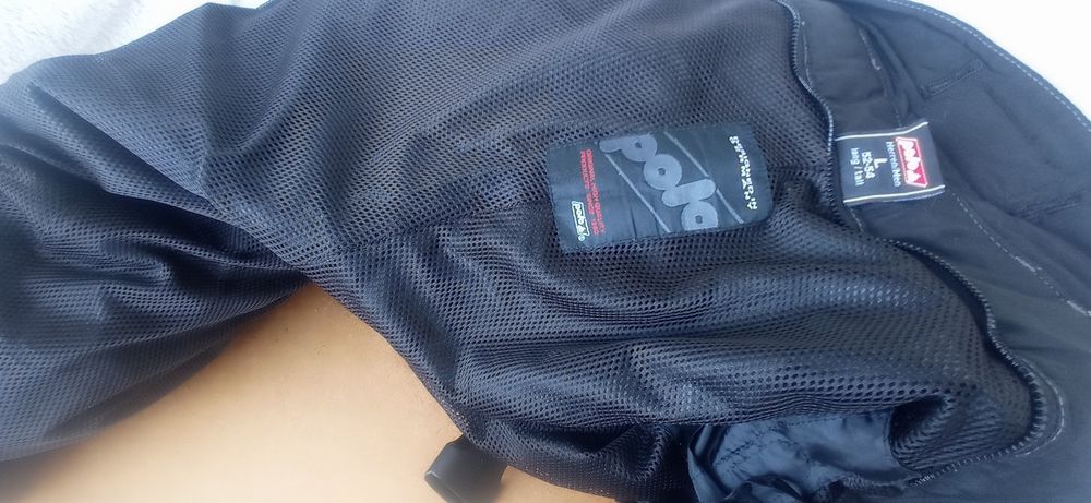 Мотоштаны Polo-tex кожа текстиль черные