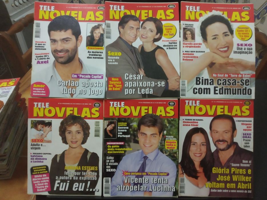 Lote de 48 revistas TELE NOVELAS