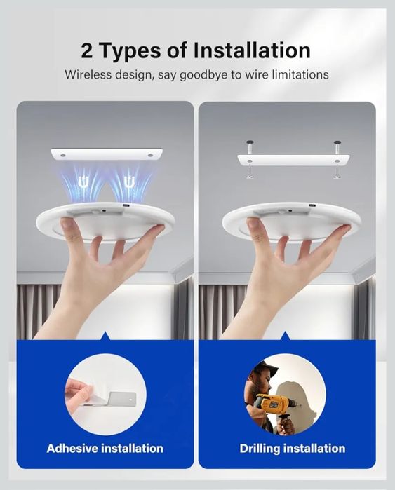 Leselux Plafon na baterie z czujnikiem ruchu