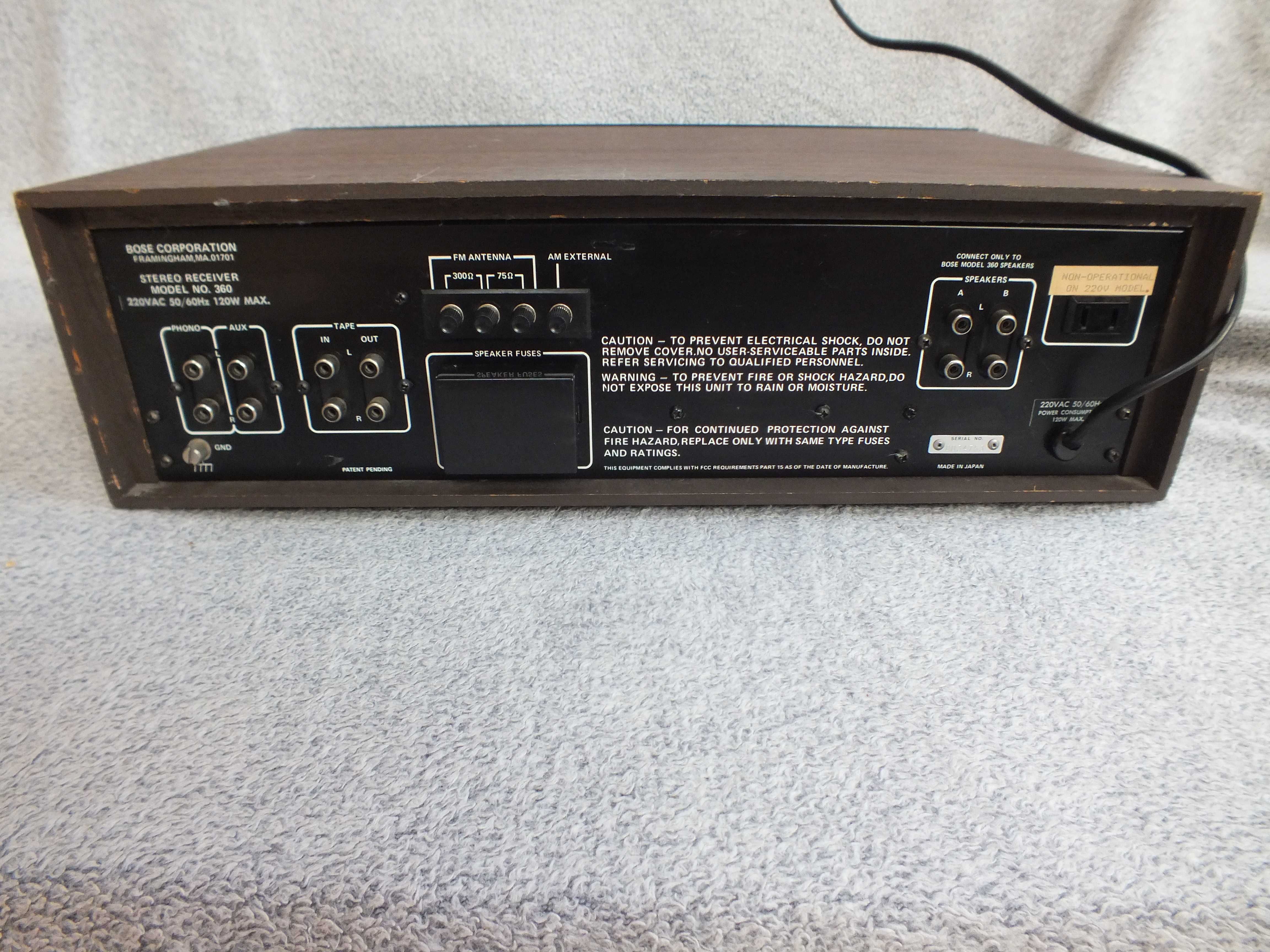 BOSE Model 360- AMPLITUNER STEREO Made in Japan. Sprawny.Zadbany.