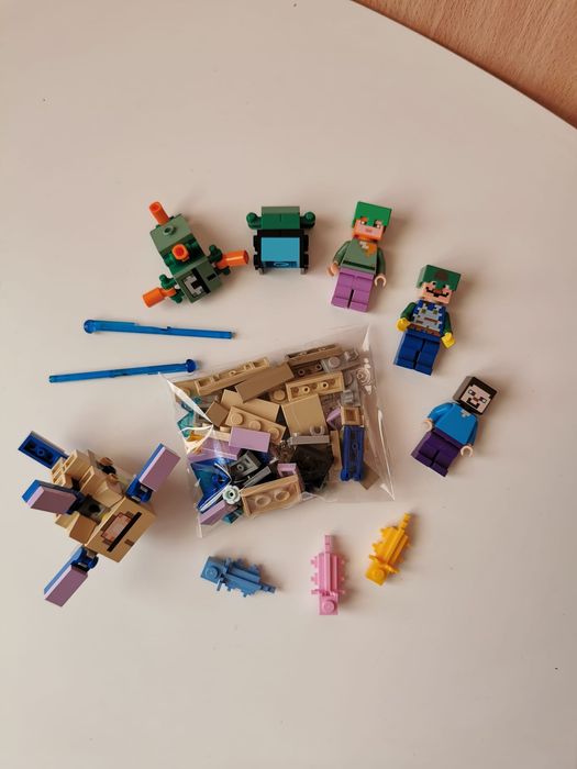 Klocki LEGO Minecraft figurki akcesoria aksolotle guardian