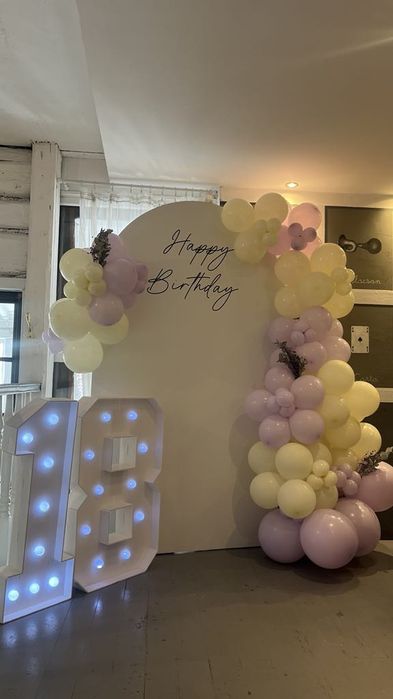 Chrzciny balony tło do zdjęć ścianka balonowa 18 urodziny 40 event