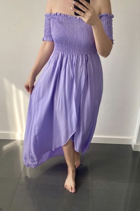 Nowa z metkami śliczna maxi liliowa sukienka