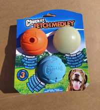 Zestaw 3 piłek dla psa zabawa Chuckit fetch medley piłka dla psa