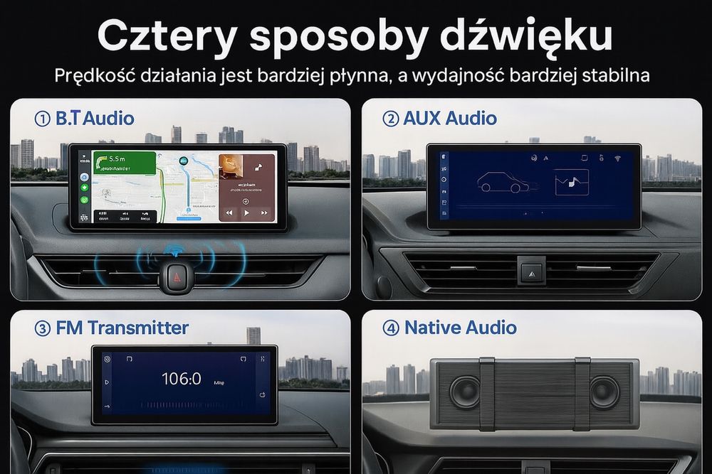 Stacja multimedialna lepsza wersja Android Auto Apple Carplay + kamera