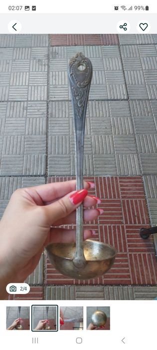 Ополоник мельхиоровый ЗИШ,покрыт серебром