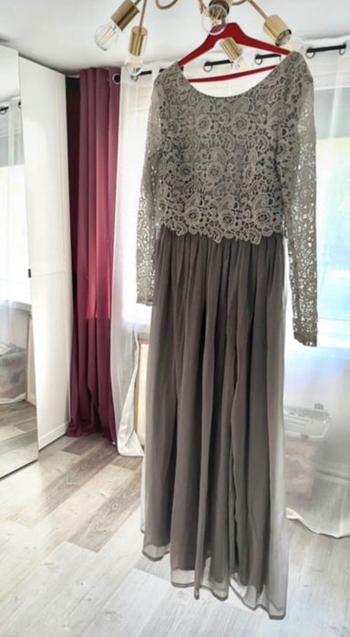 Elegancka długa sukienka na wesele