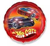 Balon foliowy Samochody Hot Cars okrągły FX 46cm. Godan