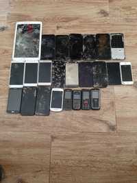 Telefony komórkowe +tablet (uszkodz.)