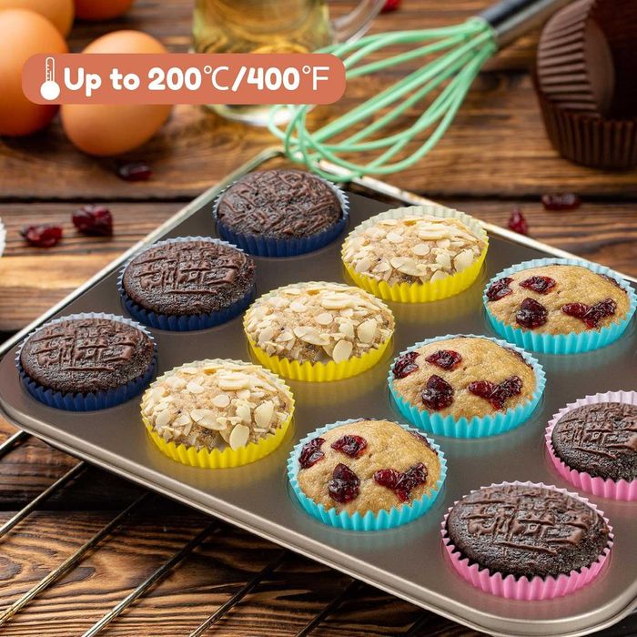 400 szt. Papierowe Foremki do Babeczek Muffinek rozmiar 5 cm 8 kolorów