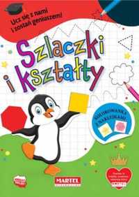 Kolorowanka Szlaczki i kształty z naklejkami - praca zbiorowa