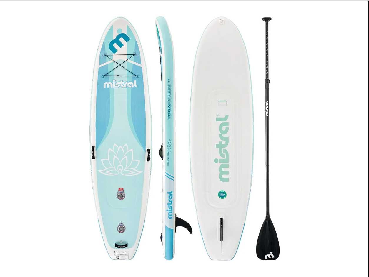 Mistral Deska pływania SUP 2xkomora YOGA 11" SZEROKA akceso 180kg DEMO