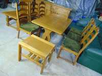 Meble dębowe stół 6 krzeseł