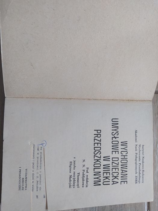 "Wychowanie umysłowe dziecka w wieku przedszkolnym"