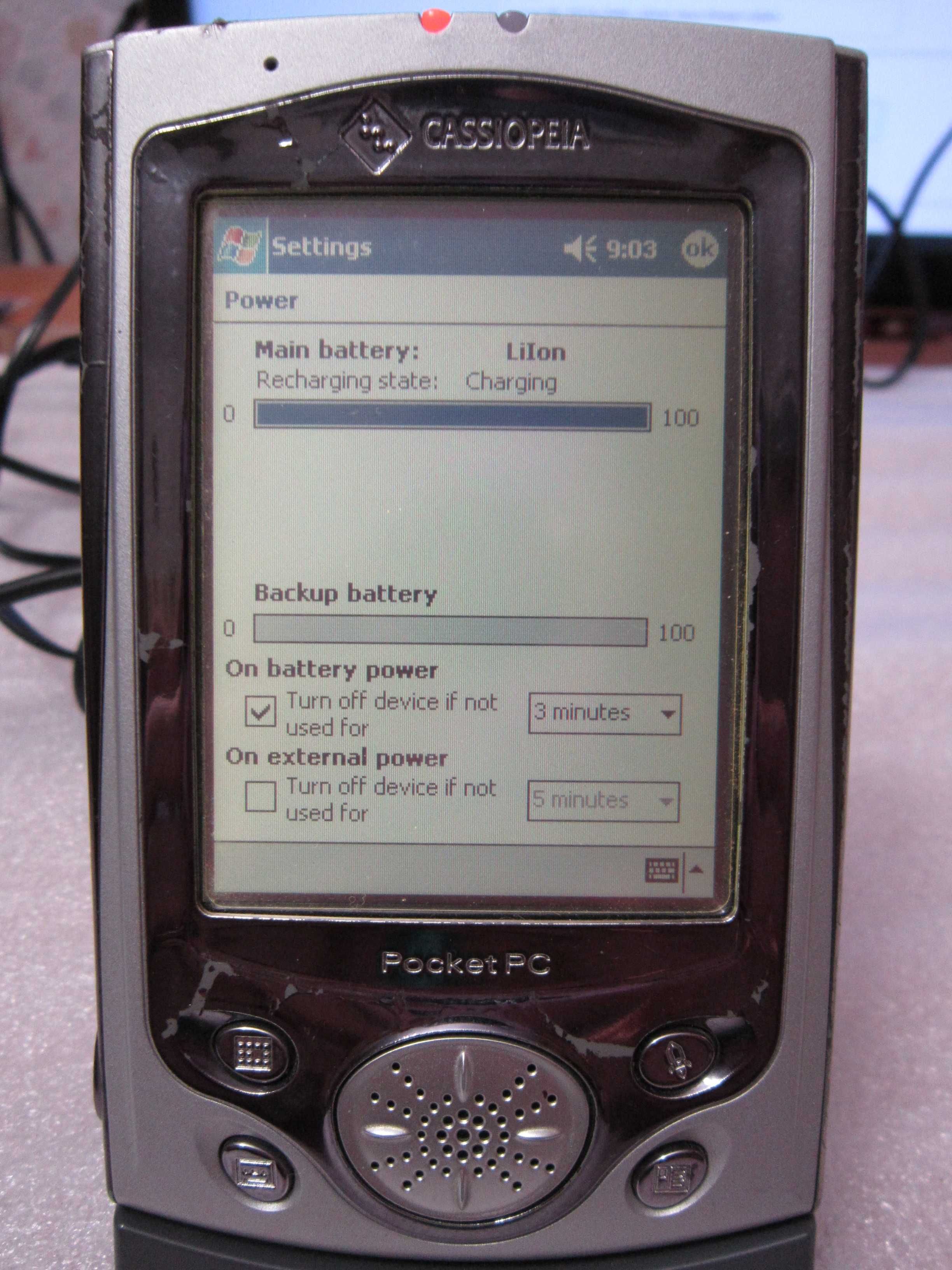 Palmtop Casio Cassiopeia E-200 stacja dokująca zasilacz sprawny