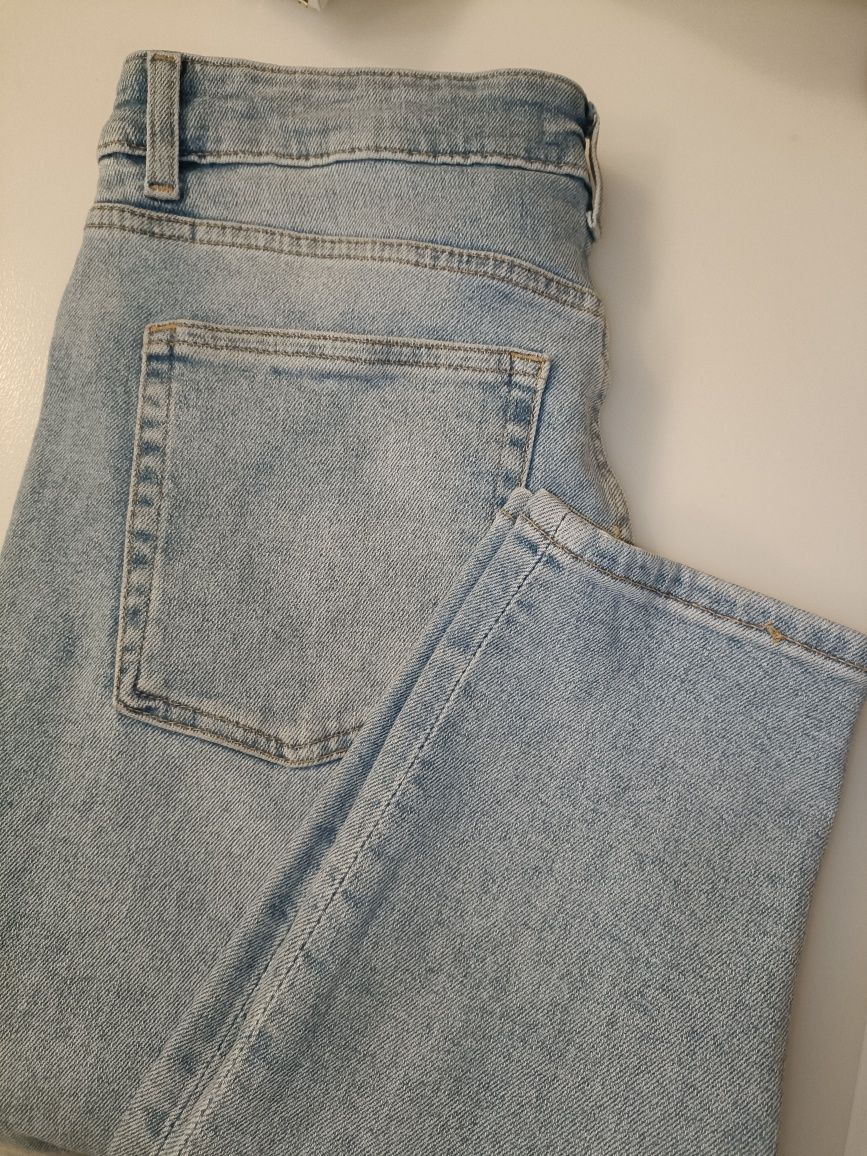 Spodnie jeansowe wysoki stan h&m 42