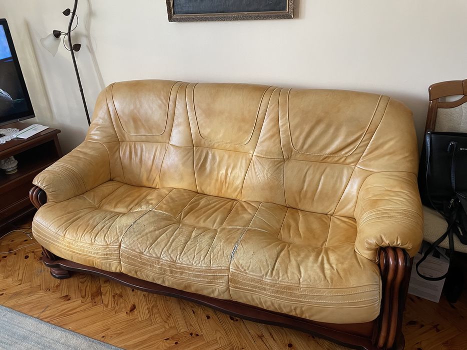 zestaw mebli, kanapa + dwa fotele+ ława