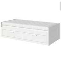 Łóżko leżanka rozkładane brimnes Ikea + 2 materace 80/160x200