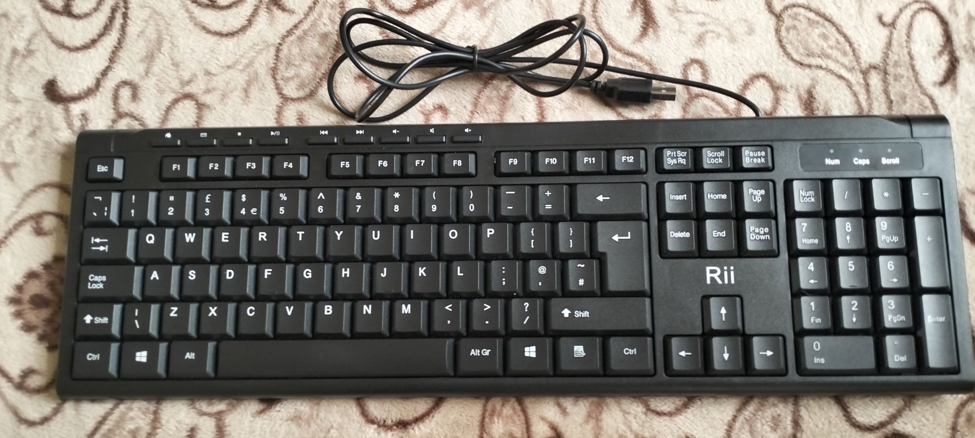 Ультратонкая проводная usb-клавиатура для пк, RII rk907