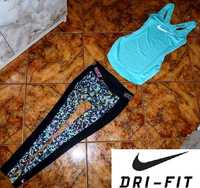 NIKE PRO DRI FIT komplet dres ORYGINAŁ legginsy i bluzka r S 36 NOWOŚĆ