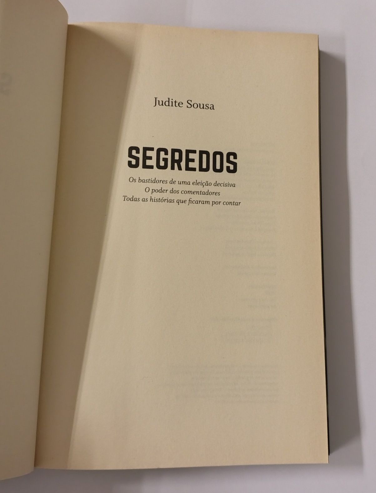 Segredos, de Judite de Sousa