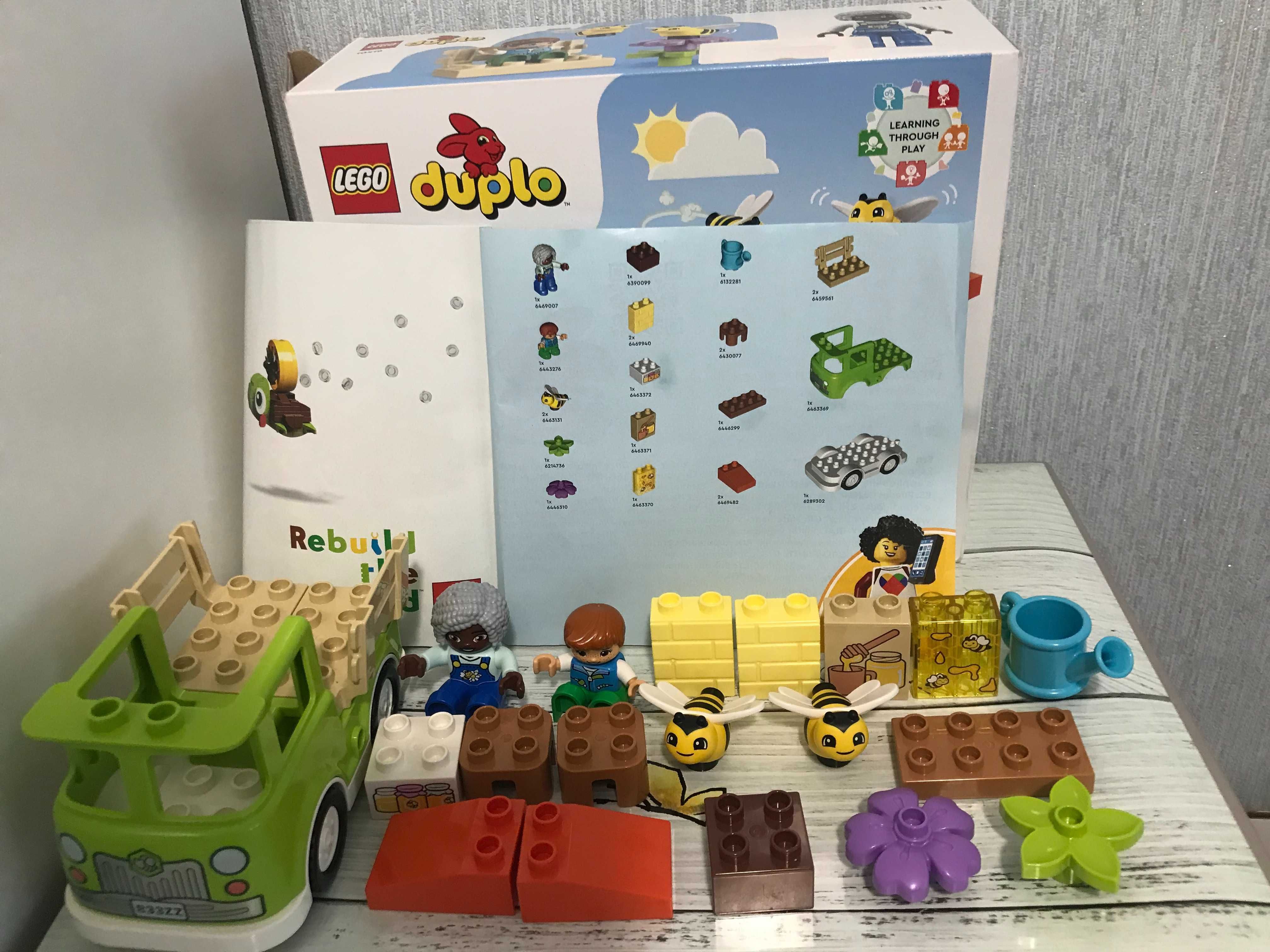 Конструктор Лего Дупло Пасека с пчелами и ульями. Lego Duplo.
