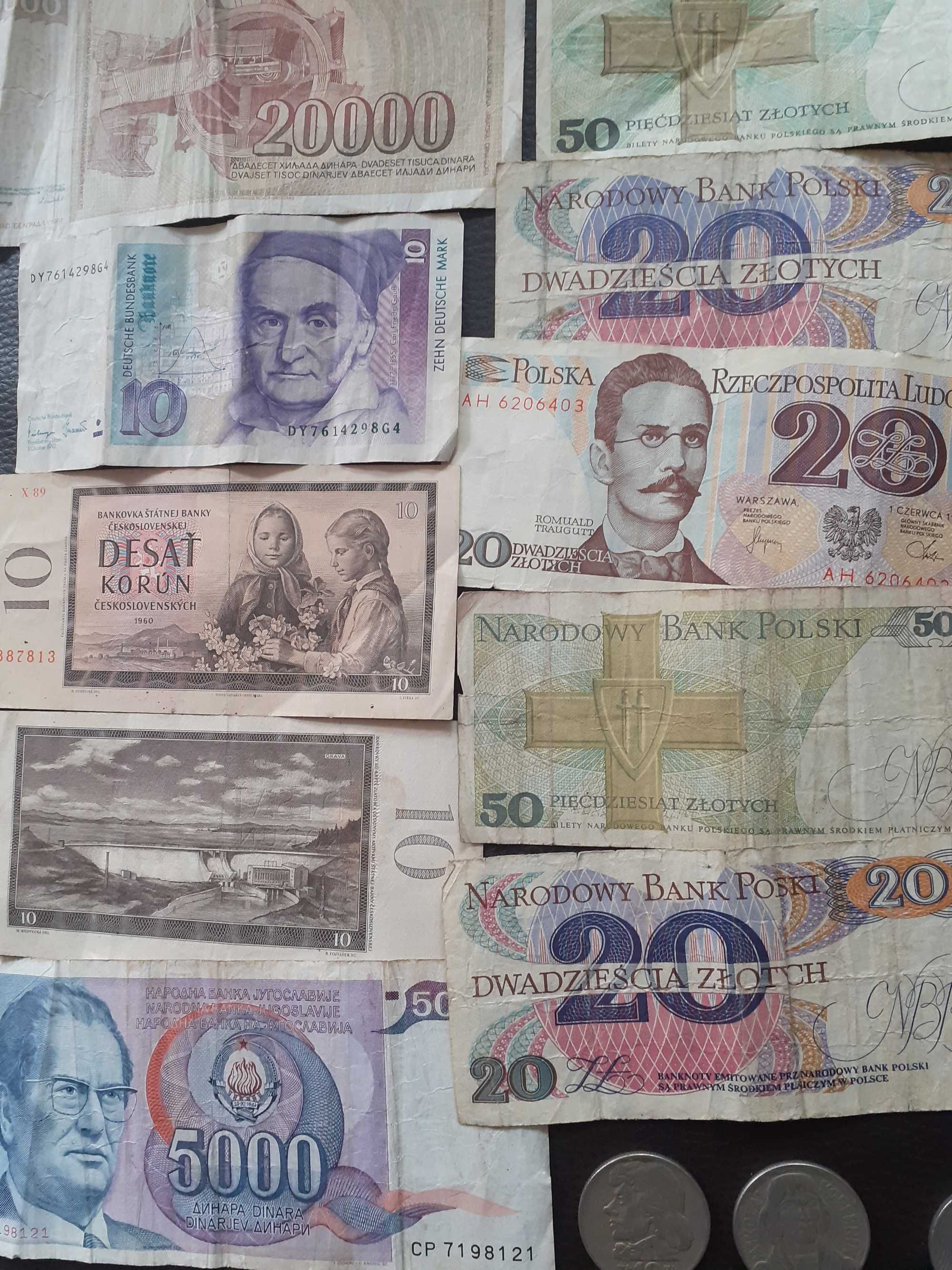 Stare monety i banknoty różne prl