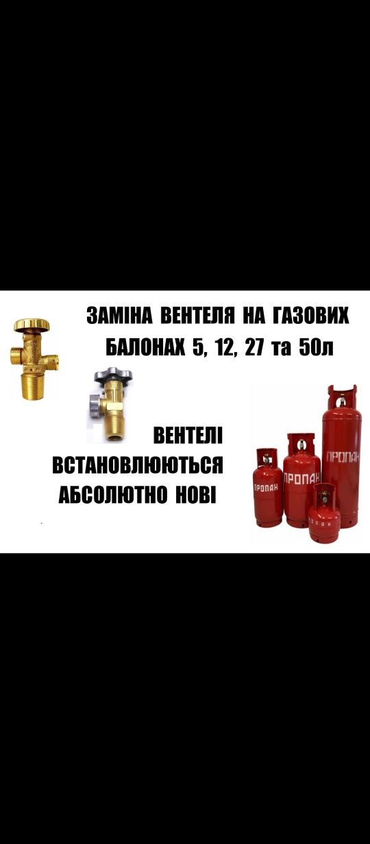 Ремонт газових балонів. Заміна вентиля на пропановому балоні.