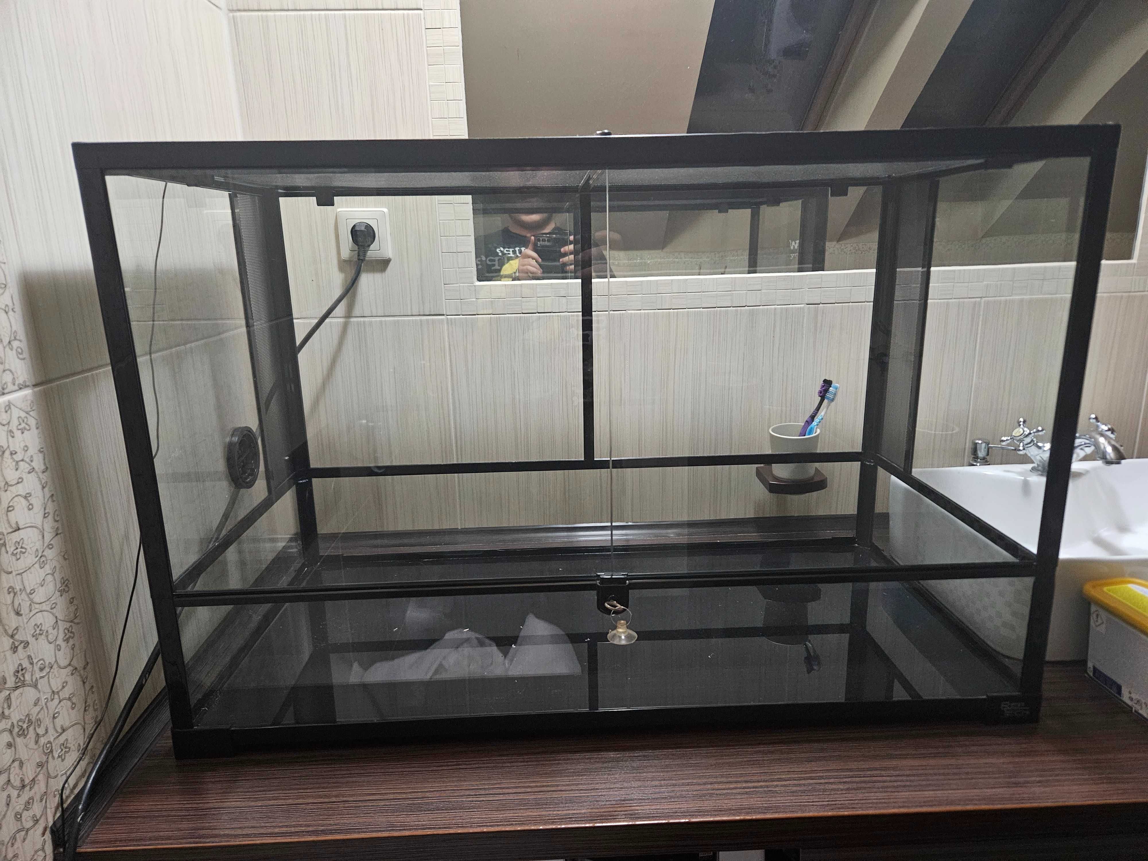 Terrarium szklane REPTECH 91x45x60 cm poziome