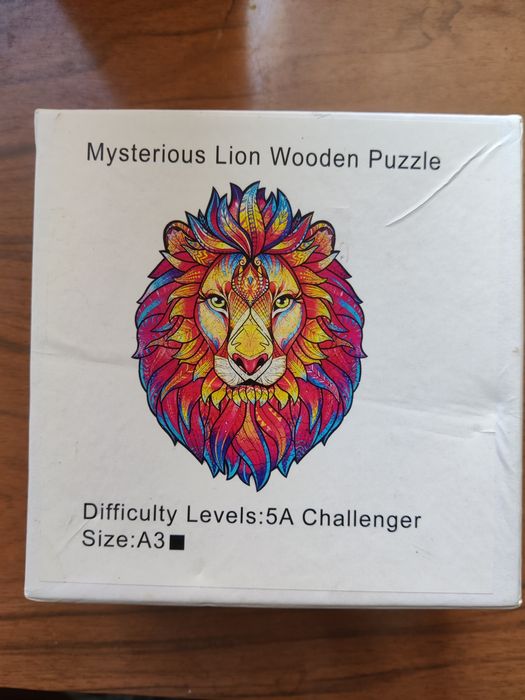 Деревянный пазл, wooden puzzle Lion